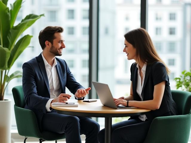 Thomas Rafferty working through a career narrative session with a client